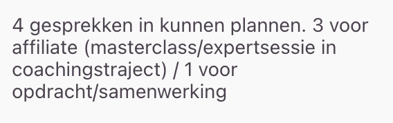 Win: 4 gesprekken ingepland