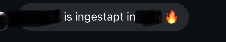 Deelnemer is ingestapt