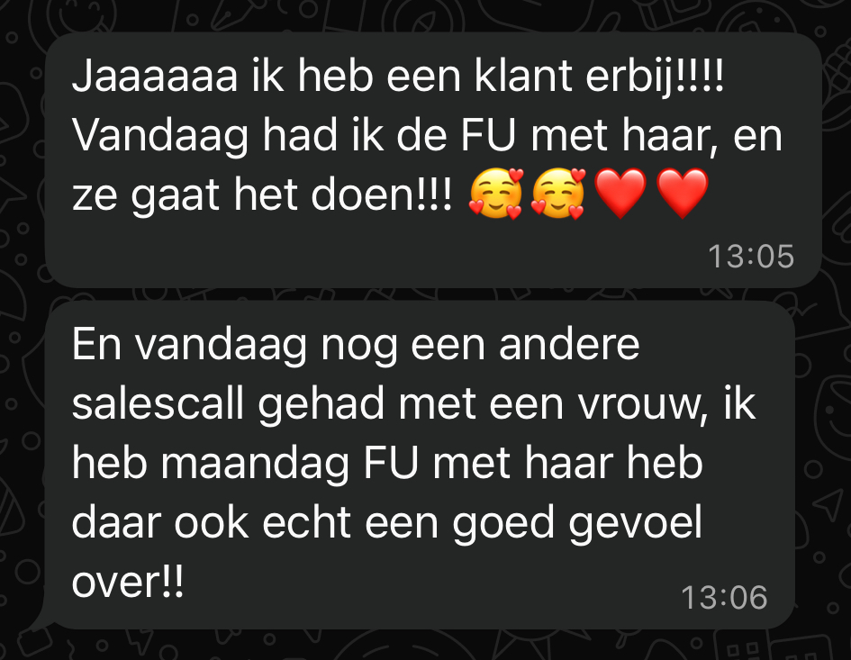 Klant erbij na follow-up