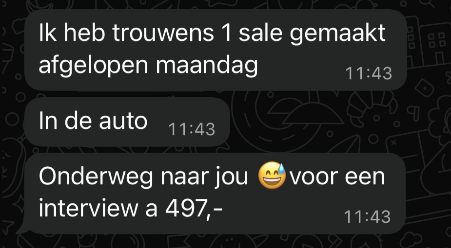 Sale gemaakt