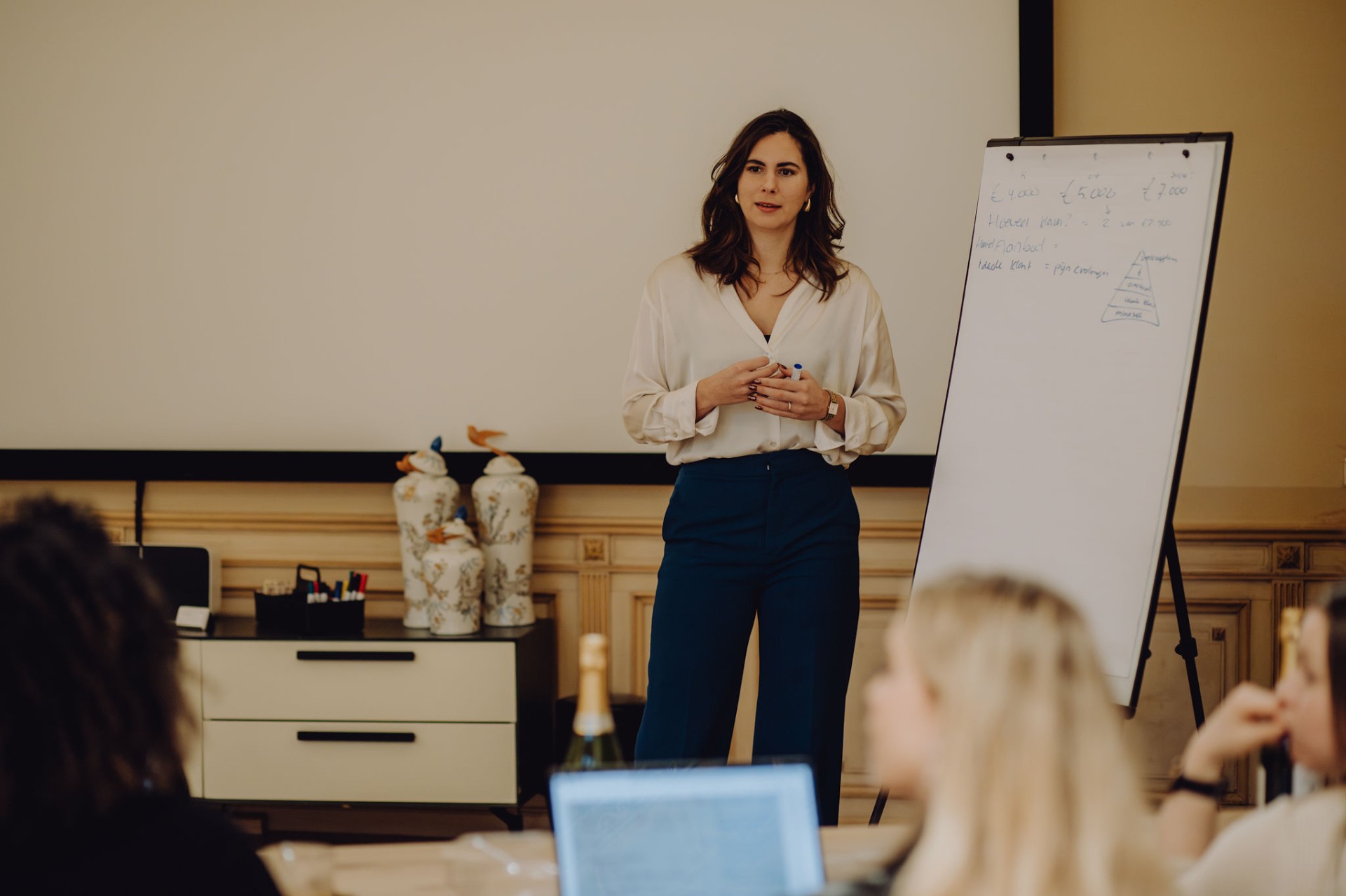 Jill geeft workshop
