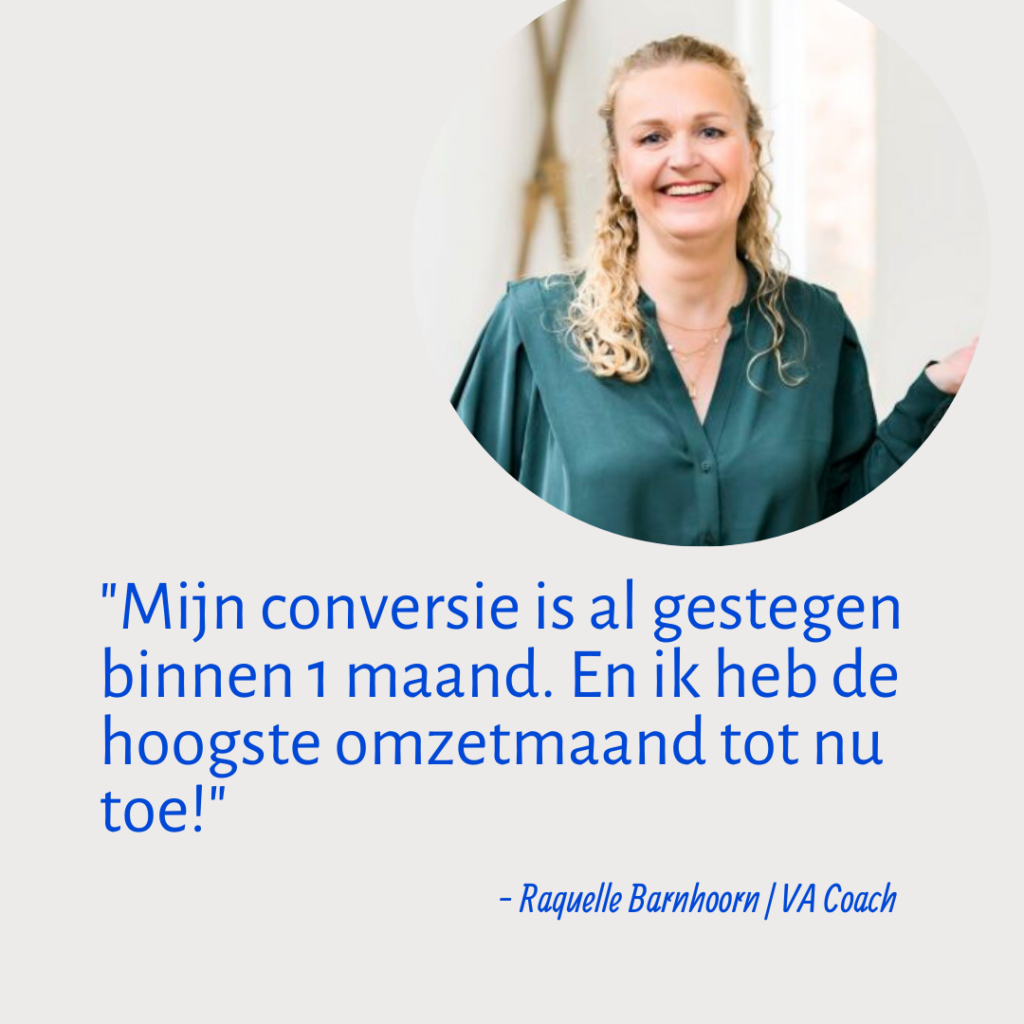Raquelle Barnhoorn review traject Jill van den Bosch, sales coach voor meer klanten